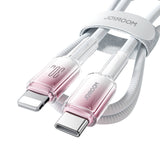 Joyroom S-A42 Crystal-Clear Series 30W USB-C - Lightning kabel 1,2 m - hvid