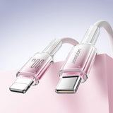 Joyroom S-A42 Crystal-Clear Series 30W USB-C - Lightning kabel 1,2 m - hvid