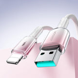 Joyroom S-A42 Crystal-Clear Series 3A USB-A - Lightning cable 1.2m - white
