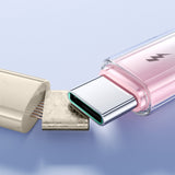 Joyroom S-A42 Crystal-Clear Series 3A USB-A - USB-C cable 1.2m - white