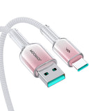 Joyroom S-A42 Crystal-Clear Series 3A USB-A - USB-C cable 1.2m - white