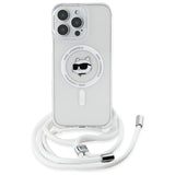 Karl Lagerfeld IML Choupette Head & Cord Magsafe iPhone 16 Pro Case - Clear