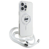 Karl Lagerfeld IML Choupette Head & Cord Magsafe iPhone 16 Pro Case - Clear