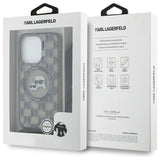Karl Lagerfeld IML Crossbody Monogram Karl & Choupette Head MagSafe Case for iPhone 16 Pro - Black