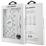 Karl Lagerfeld IML Crossbody Monogram Karl & Choupette Head MagSafe Case for iPhone 16 Pro - Clear