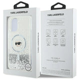 Karl Lagerfeld Liquid Glitter Karl Head Magsafe iPhone 16 Case - Clear