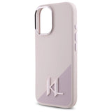 Karl Lagerfeld Silicone Shadow Metal Initial MagSafe iPhone 16 Case - Pink