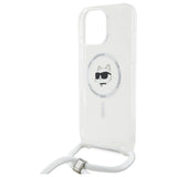 Karl Lagerfeld IML Choupette Head & Cord Magsafe Case for iPhone 16 Pro Max - Clear