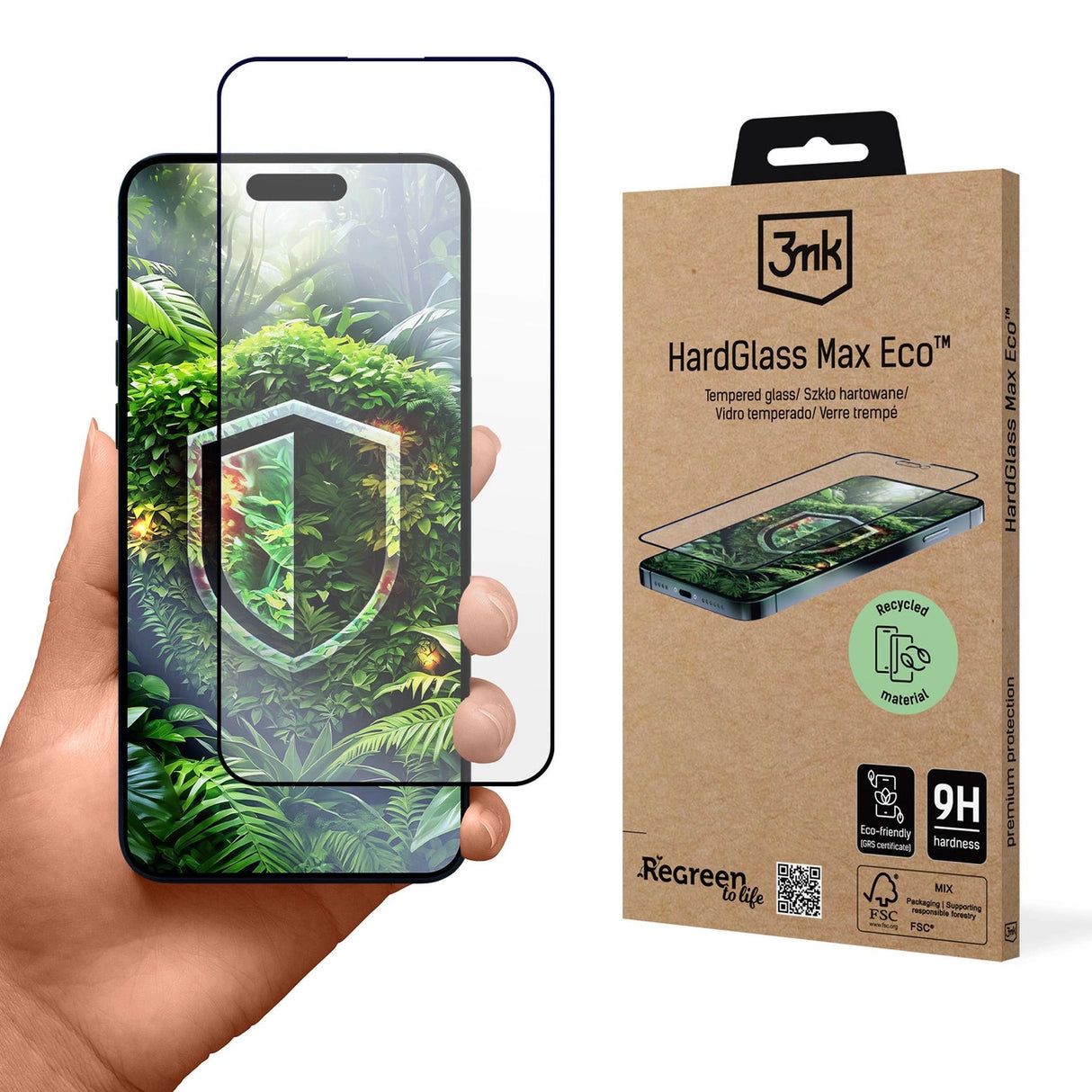 Hærdet glas 3mk HardGlass Max Eco til Apple iPhone 14 Pro Max