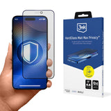 Hårdt glas 3mk Hardglass Matt Max Privacy til Apple iPhone 15 Plus/16 Plus