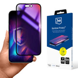 Privacy Temperet glas 3mk Rainbow Privacy til Apple iPhone 16 Plus