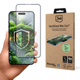 Hærdet glas 9H 3mk HardGlass Max til Apple iPhone 15 Plus/16 Plus