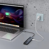 USB-C 6 i 1 Hub Wozinsky WHBC10Y4S Multifunktionel, Aluminium, med 25 cm Kabel - Grå