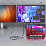 USB-C 6 i 1 Hub Wozinsky WHBC10Y4S Multifunktionel, Aluminium, med 25 cm Kabel - Grå