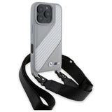 BMW M Edition Carbon Stripe & Strap iPhone 16 Pro Case - Grå