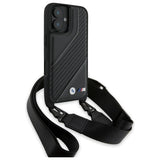BMW M Edition Carbon Stripe & Strap iPhone 16 Plus Case - Black