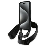 BMW M Edition Carbon Stripe & Strap iPhone 16 Plus Case - Black