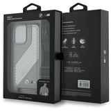 BMW M Edition Carbon Stripe & Strap iPhone 16 Case - Grå