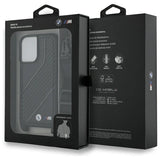 BMW M Edition Carbon Stripe & Strap iPhone 16 Case - Black