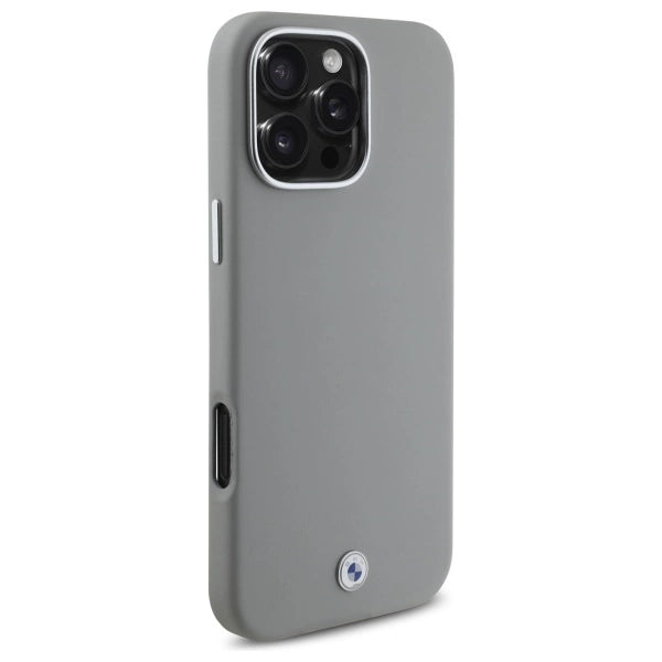 BMW Sign Full Wrapped Metal MagSafe Case for iPhone 16 Pro Max - Gray