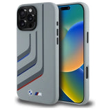 BMW Silicone Turning Lines MagSafe Case til iPhone 16 Pro Max - Grå