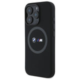 BMW M Silicone Printed Ring MagSafe Case til iPhone 16 Pro Max - sort