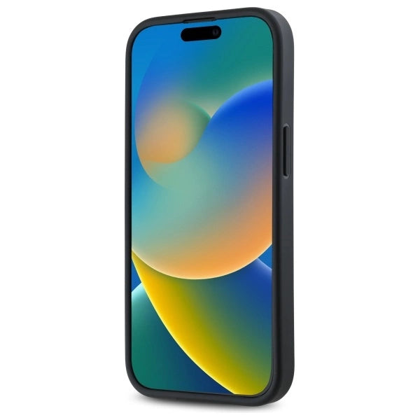 DKNY Quilted Stack Logo iPhone 14 Case - Black