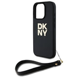 DKNY Wrist Strap Stock Logo iPhone 16 Pro Max Case - Black