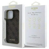Guess 4G Charms Collection case til iPhone 16 Pro - brun