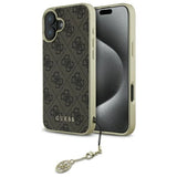 Guess 4G Charms Collection case til iPhone 16 - brun