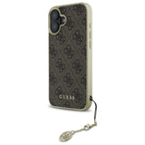 Guess 4G Charms Collection case til iPhone 16 - brun