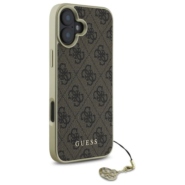 Guess 4G Charms Collection case til iPhone 16 - brun