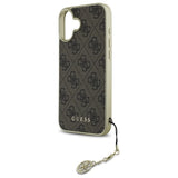 Guess 4G Charms Collection case til iPhone 16 - brun