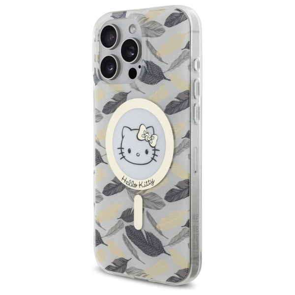 Hello Kitty IML Golden Leaves MagSafe Case for iPhone 16 Pro Max - White