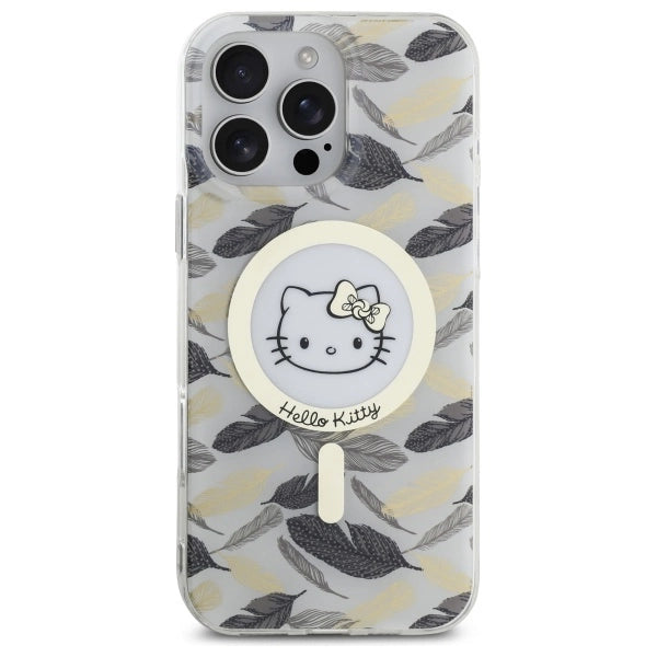 Hello Kitty IML Golden Leaves MagSafe Case for iPhone 16 Pro Max - White