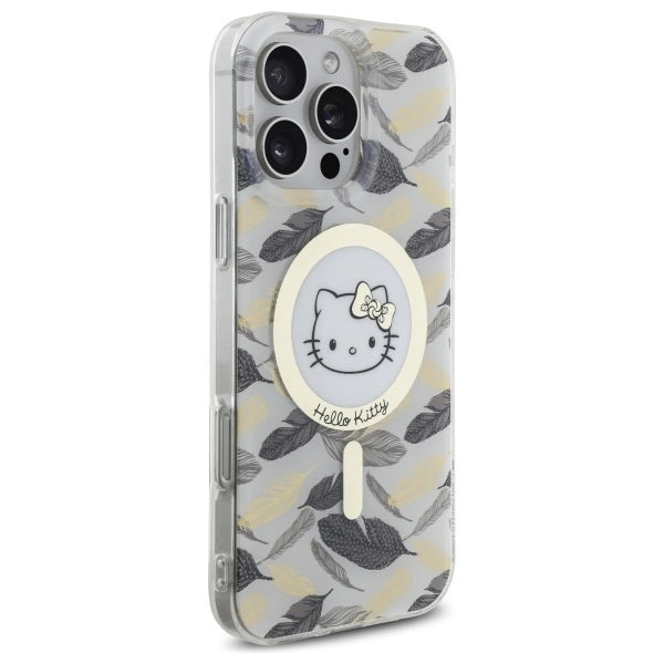 Hello Kitty IML Golden Leaves MagSafe Case for iPhone 16 Pro Max - White