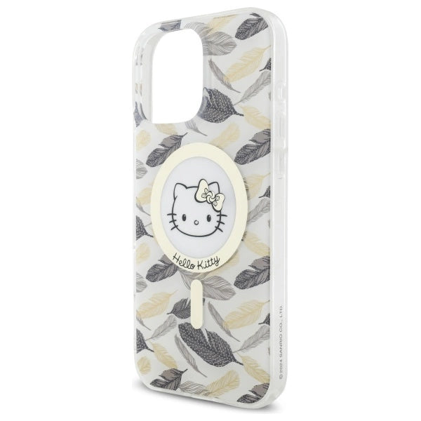 Hello Kitty IML Golden Leaves MagSafe Case for iPhone 16 Pro Max - White