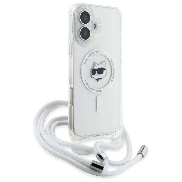 Karl Lagerfeld IML Choupette Head & Cord Magsafe iPhone 16 Case - Clear