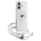 Karl Lagerfeld IML Choupette Head & Cord Magsafe iPhone 16 Case - Clear