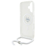 Karl Lagerfeld IML Choupette Head & Cord Magsafe iPhone 16 Case - Clear