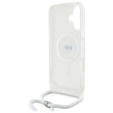 Karl Lagerfeld Crossbody IML Karl Head Magsafe Case for iPhone 16 - Clear