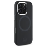 Mercedes Silicone Tonal Logo MagSafe iPhone 16 Pro Case - Black