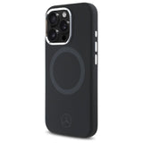 Mercedes Silicone Tonal Logo MagSafe iPhone 16 Pro Max Case - Black