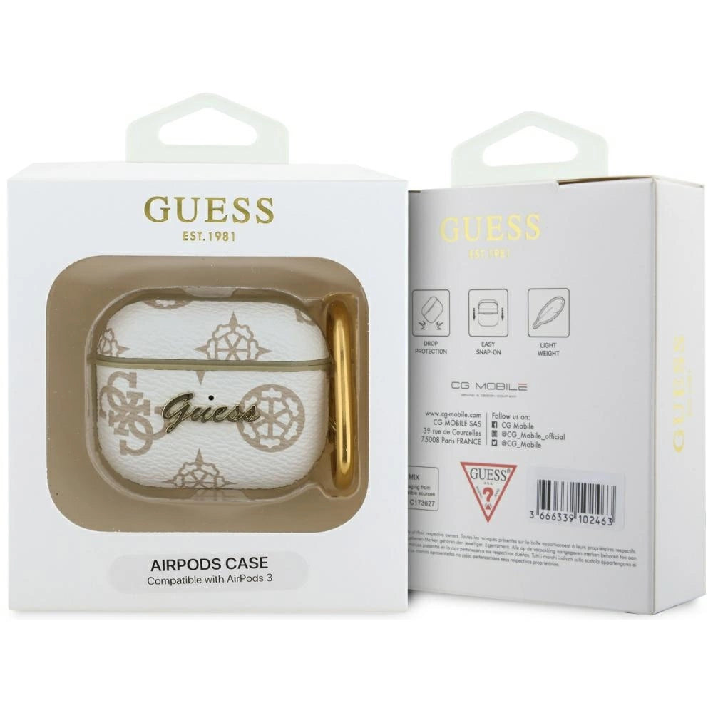 Guess GUA3PG4GPH AirPods 3 cover hvid/hvid 4G Hook