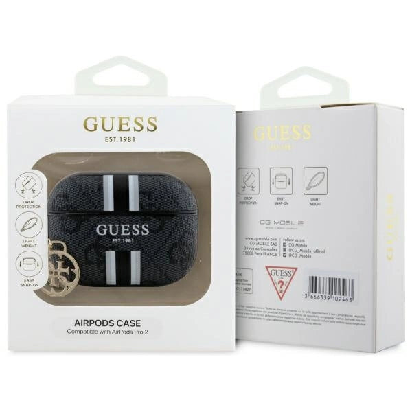 Guess GUAP2P4RPSK AirPods Pro 2 (2022/2023) cover sort/sort 4G Printed Stripes Charm