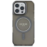 Guess IML Glitter Circle MagSafe case for iPhone 16 Pro Max - black