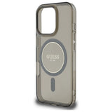Guess IML Glitter Circle MagSafe case for iPhone 16 Pro Max - black