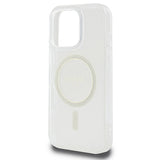 Guess IML Glitter Circle MagSafe Case for iPhone 16 Pro Max - Clear