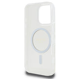 Guess IML Glitter Circle MagSafe Case for iPhone 16 Pro Max - Clear