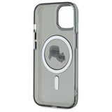 Karl Lagerfeld KLHMP15SHLSKCK iPhone 15 6.1" black/black hardcase IML Metal Karl&Choupette Head MagSafe